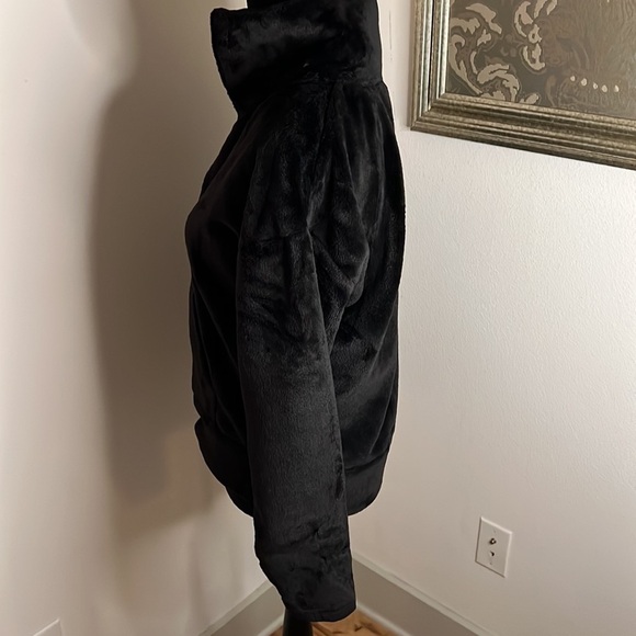 Champion black soft fleece zip up high neck jacket Sz S - Picture 5 of 6